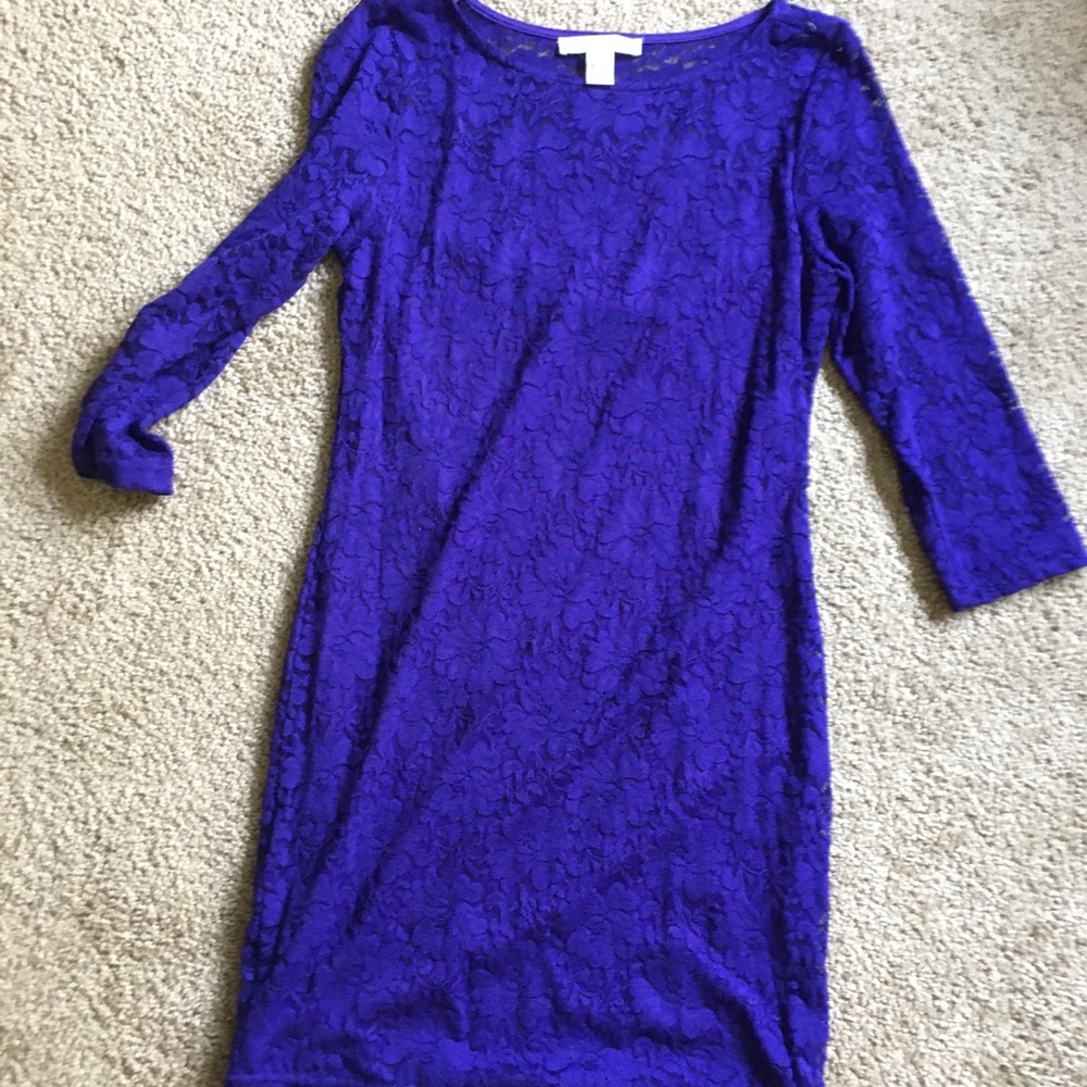 Purple lace dress